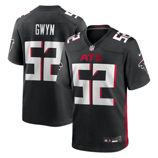 Men's Atlanta Falcons Jovaughn Gwyn Nike Black Team Game Jersey