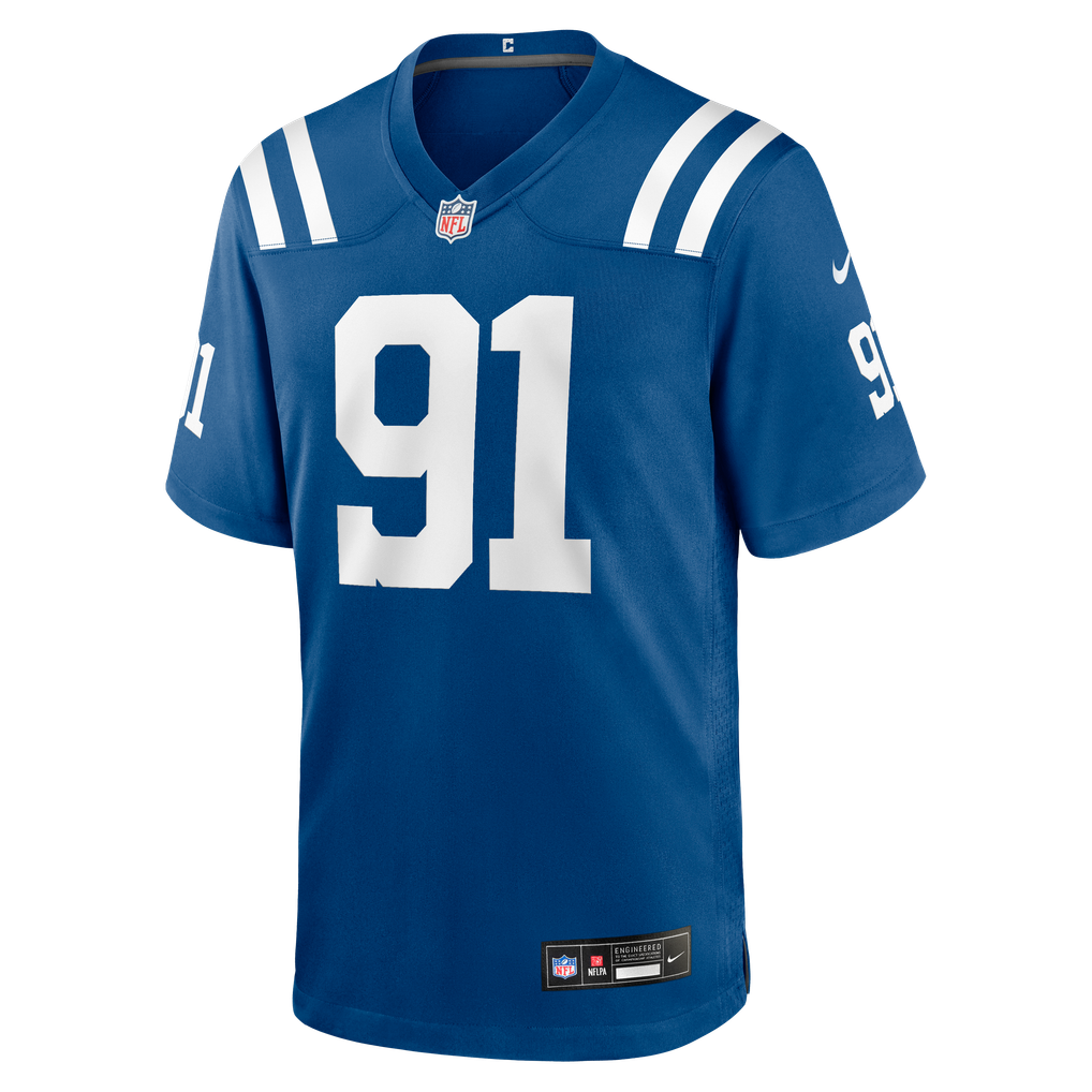 Men's Indianapolis Colts JT Tuimoloau Nike  Royal Team Game Jersey - Image 3