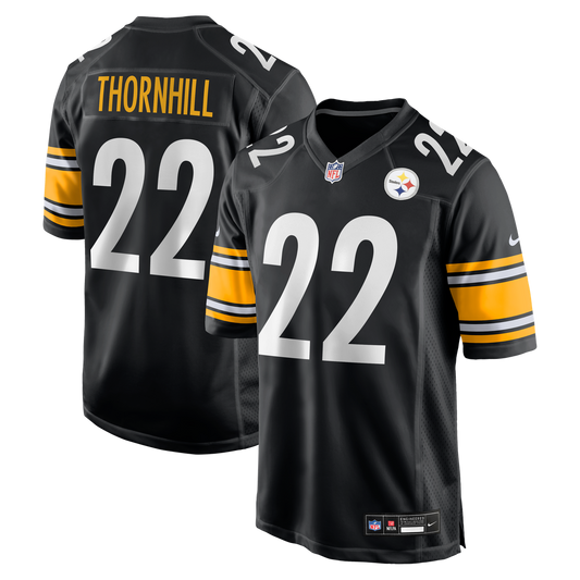 Men's Pittsburgh Steelers Juan Thornhill Nike  Black Team Game Jersey - Image 1
