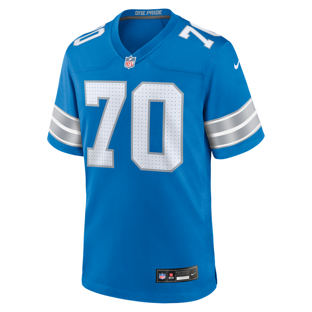 Men's Detroit Lions Juice Scruggs Nike  Blue Team Game Jersey - Image 3