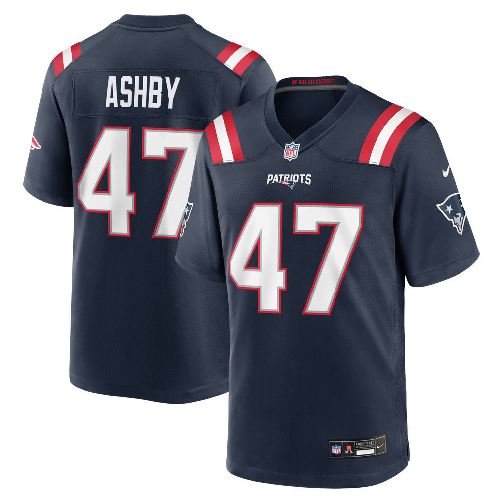 Men's New England Patriots Julian Ashby Nike  Navy Team Game Jersey - Image 2
