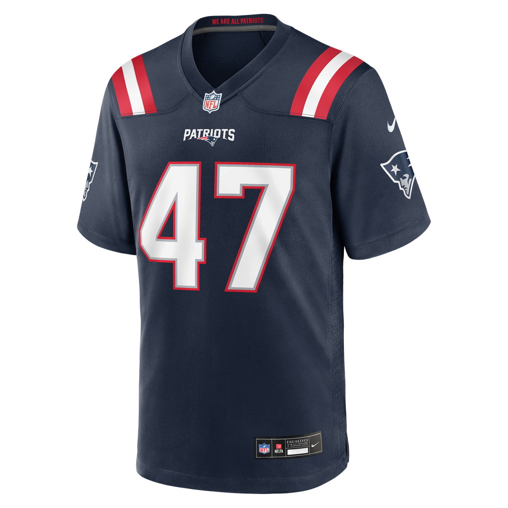 Men's New England Patriots Julian Ashby Nike  Navy Team Game Jersey - Image 3