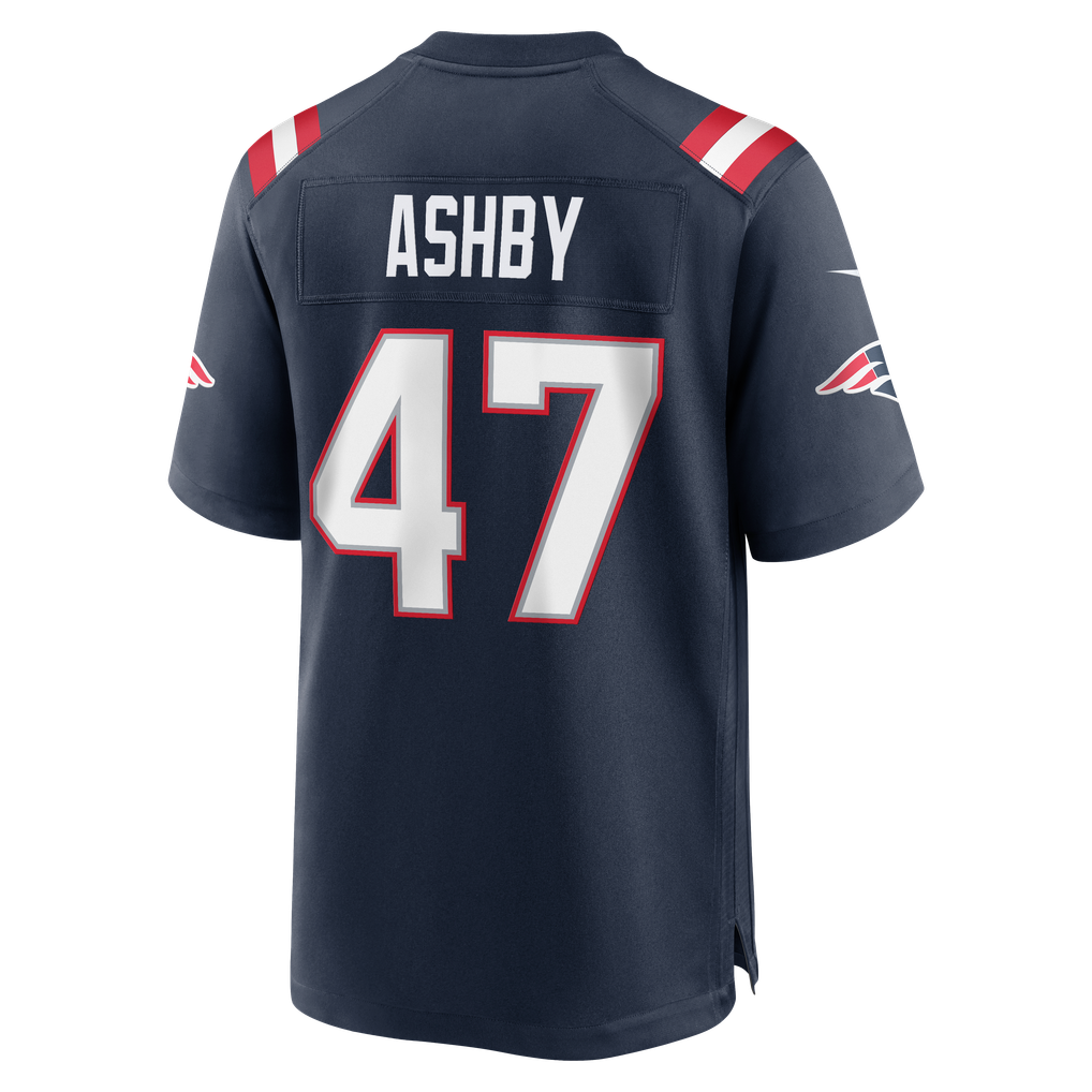 Men's New England Patriots Julian Ashby Nike  Navy Team Game Jersey - Image 4