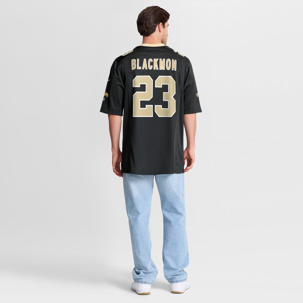 Men's New Orleans Saints Julian Blackmon Nike  Black Team Game Jersey - Image 9