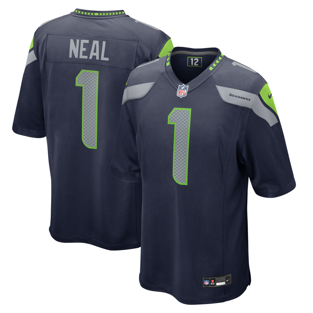 Men's Seattle Seahawks Julian Neal Nike College Navy Team Game Jersey - Image 2