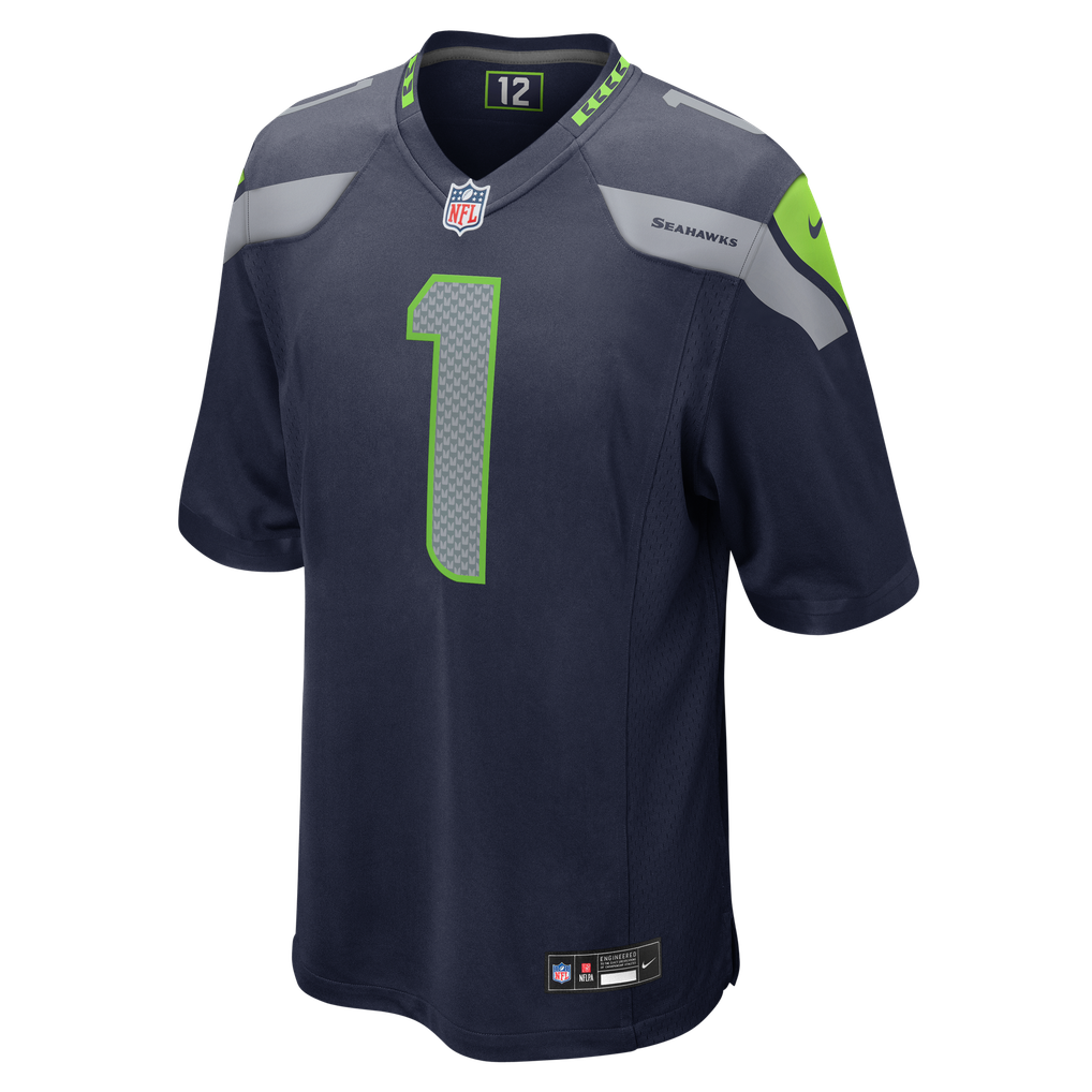 Men's Seattle Seahawks Julian Neal Nike College Navy Team Game Jersey - Image 3