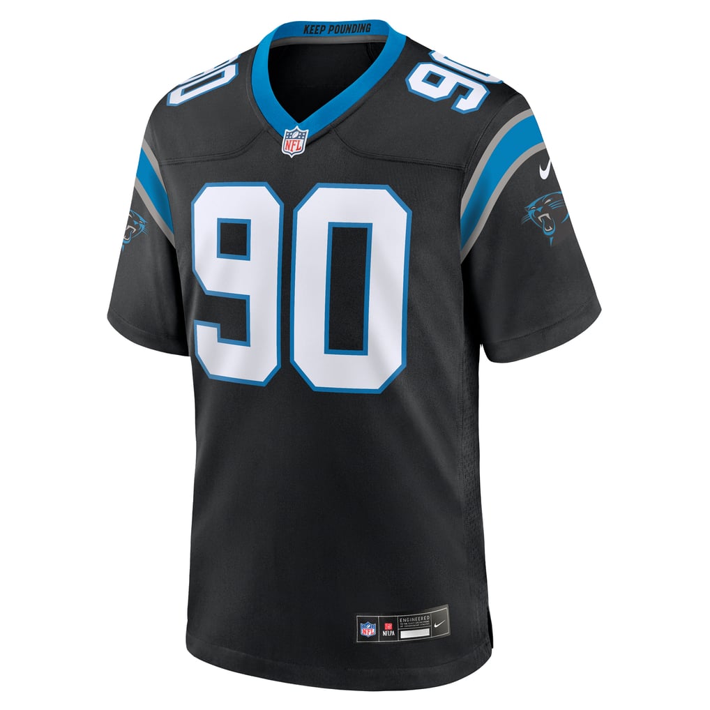 Men's Carolina Panthers Julius Peppers Nike Black Retired Player Game Jersey - Image 3