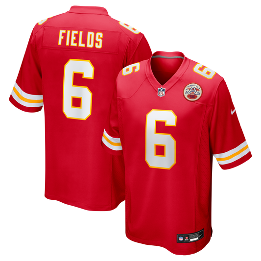 Men's Kansas City Chiefs Justin Fields Nike Red Game Jersey - Image 1