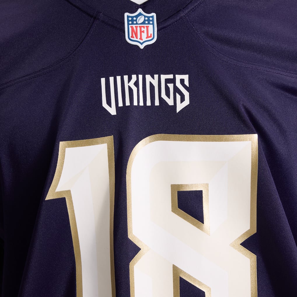 Men's Minnesota Vikings Justin Jefferson Nike Purple 2026 Rivalries Collection Game Jersey - Image 11