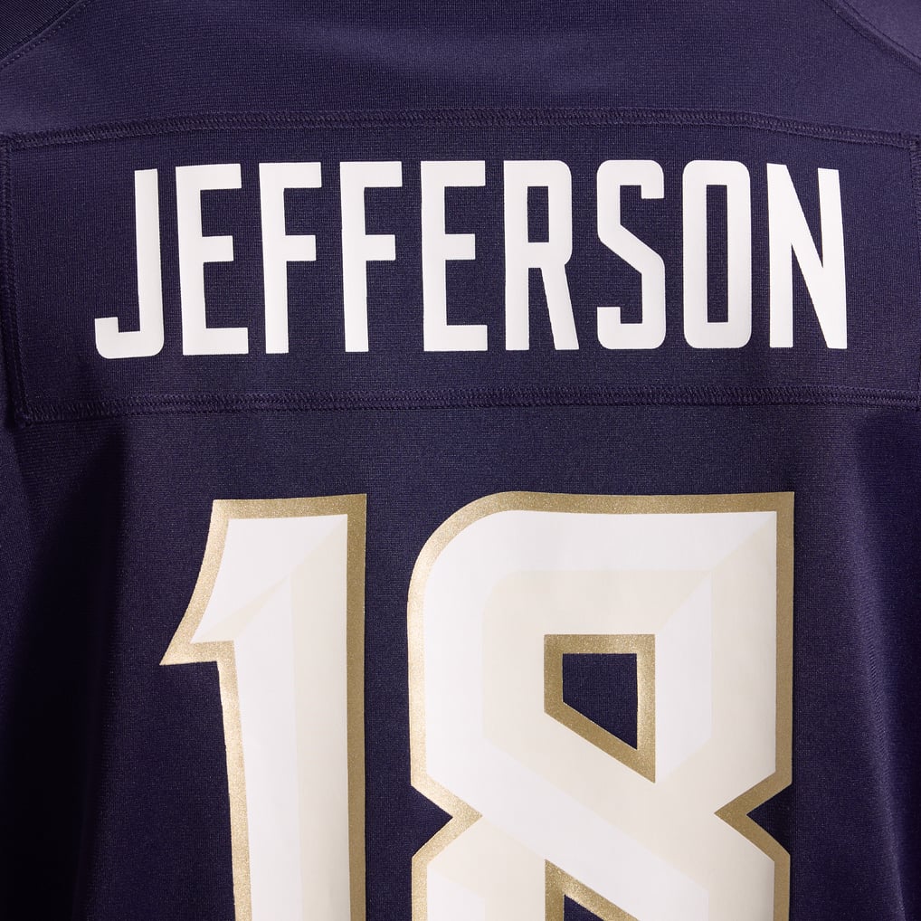 Men's Minnesota Vikings Justin Jefferson Nike Purple 2026 Rivalries Collection Game Jersey - Image 12