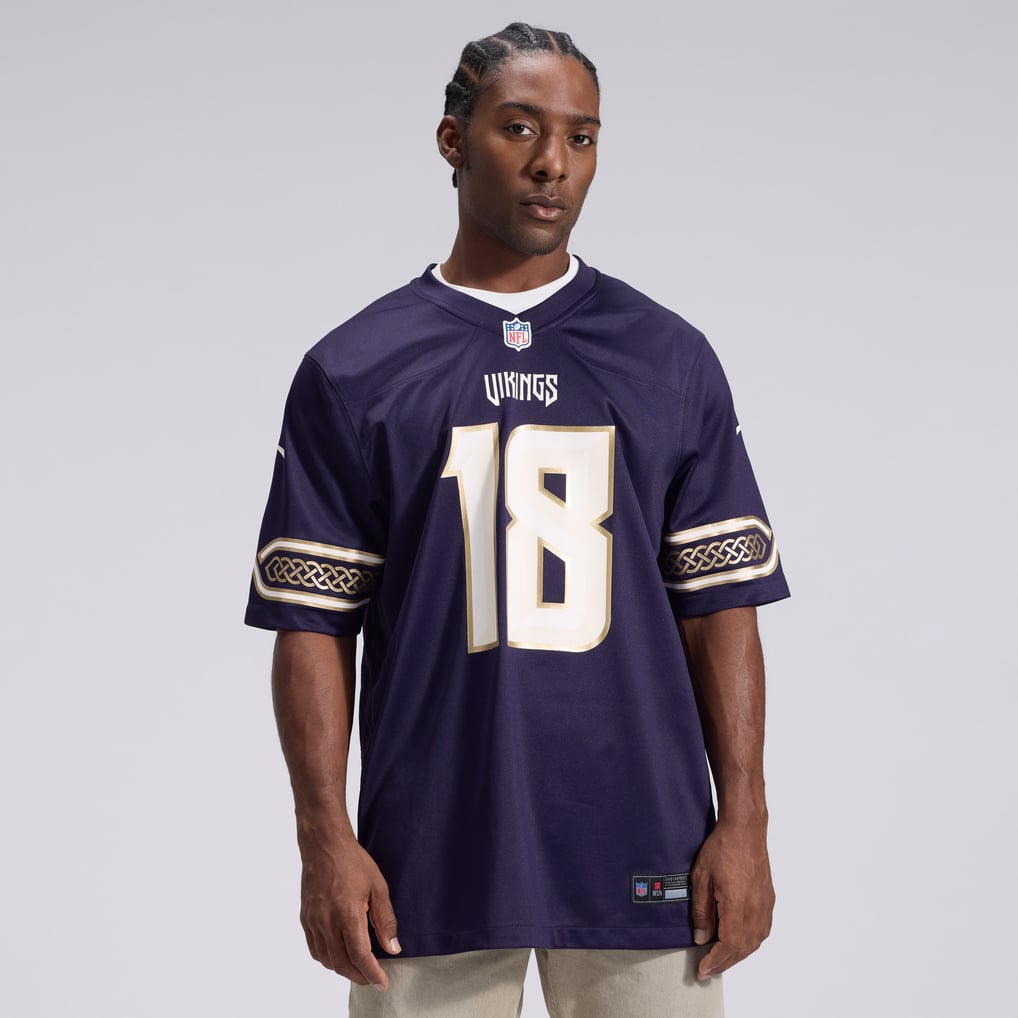 Men's Minnesota Vikings Justin Jefferson Nike Purple 2026 Rivalries Collection Game Jersey - Image 3