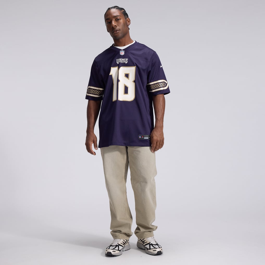 Men's Minnesota Vikings Justin Jefferson Nike Purple 2026 Rivalries Collection Game Jersey - Image 5