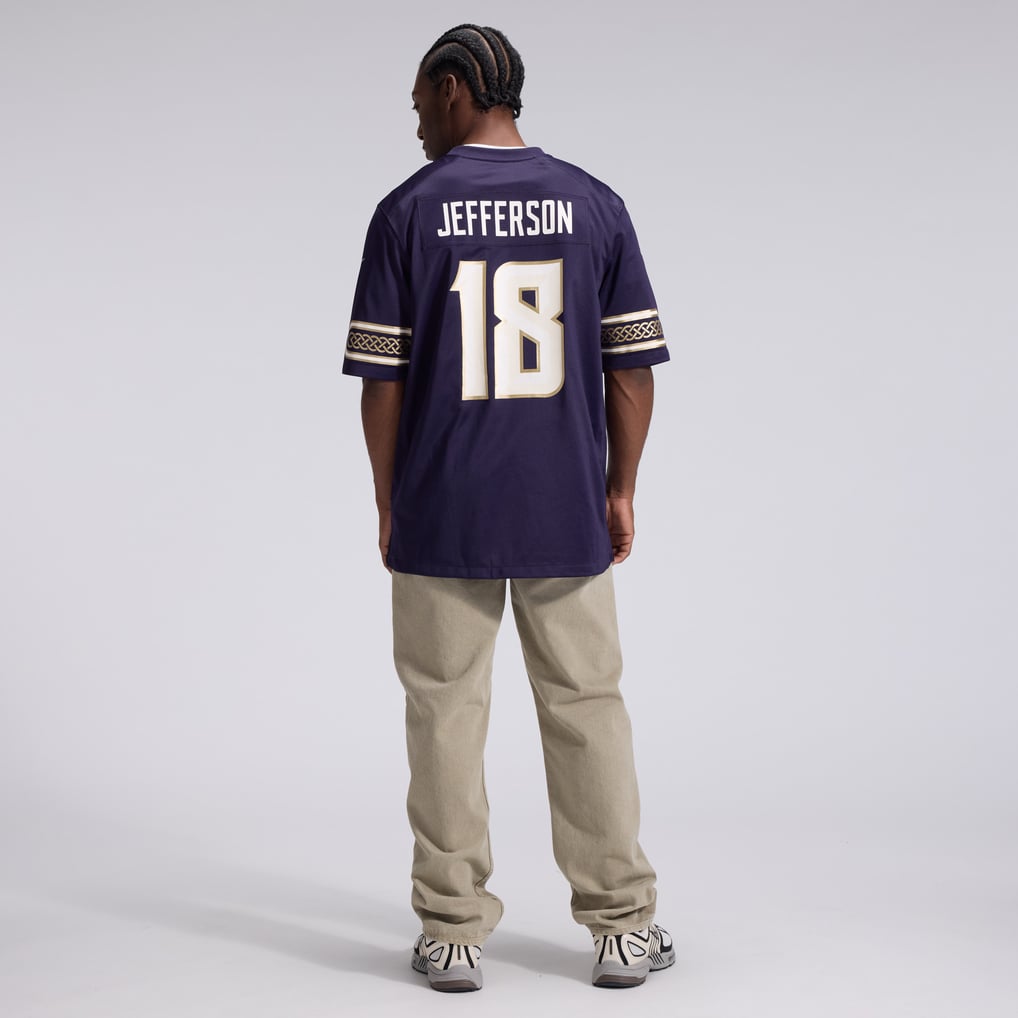 Men's Minnesota Vikings Justin Jefferson Nike Purple 2026 Rivalries Collection Game Jersey - Image 6