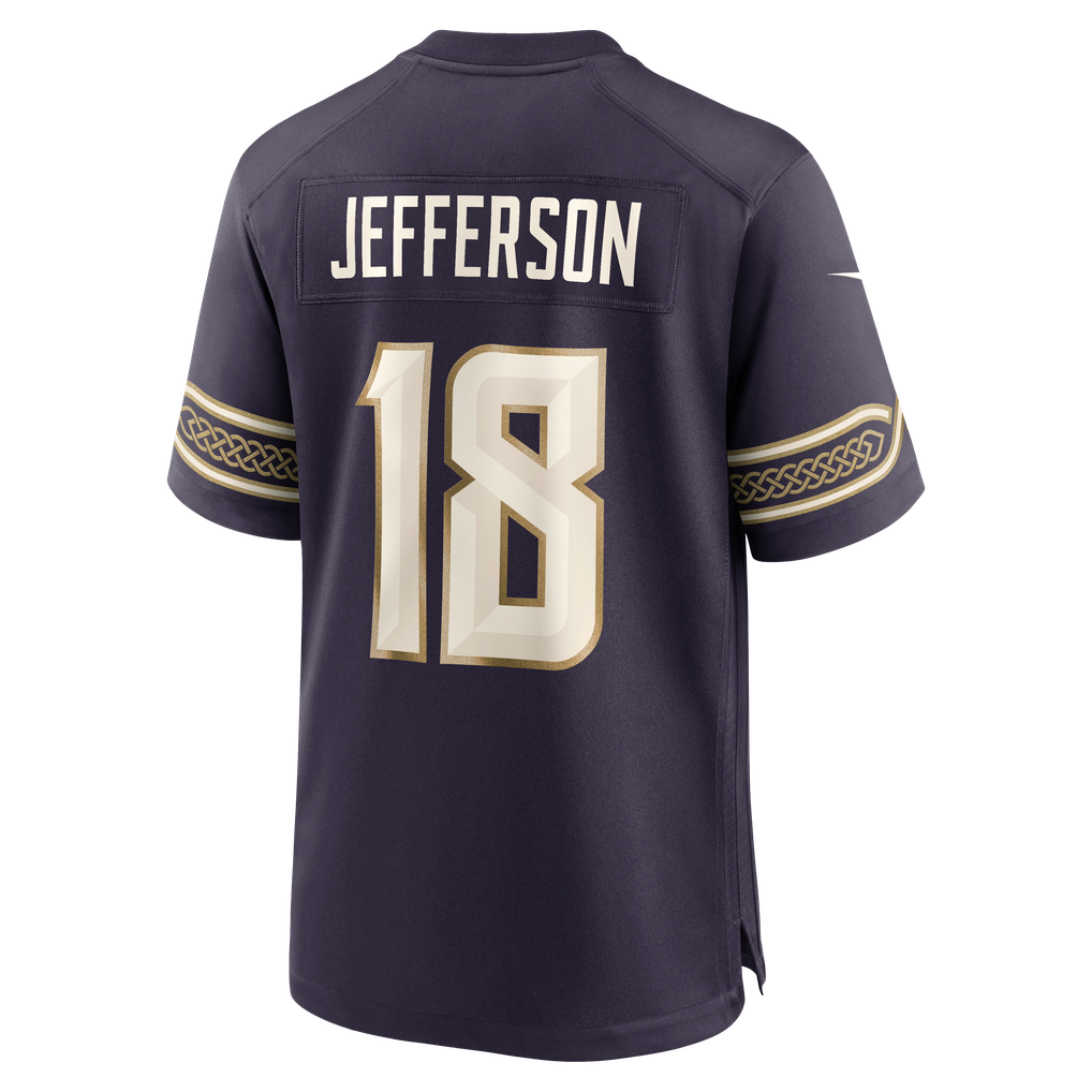 Men's Minnesota Vikings Justin Jefferson Nike Purple 2026 Rivalries Collection Game Jersey - Image 8