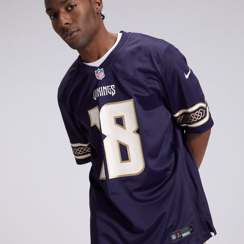 Men's Minnesota Vikings Justin Jefferson Nike Purple 2026 Rivalries Collection Game Jersey - Image 10