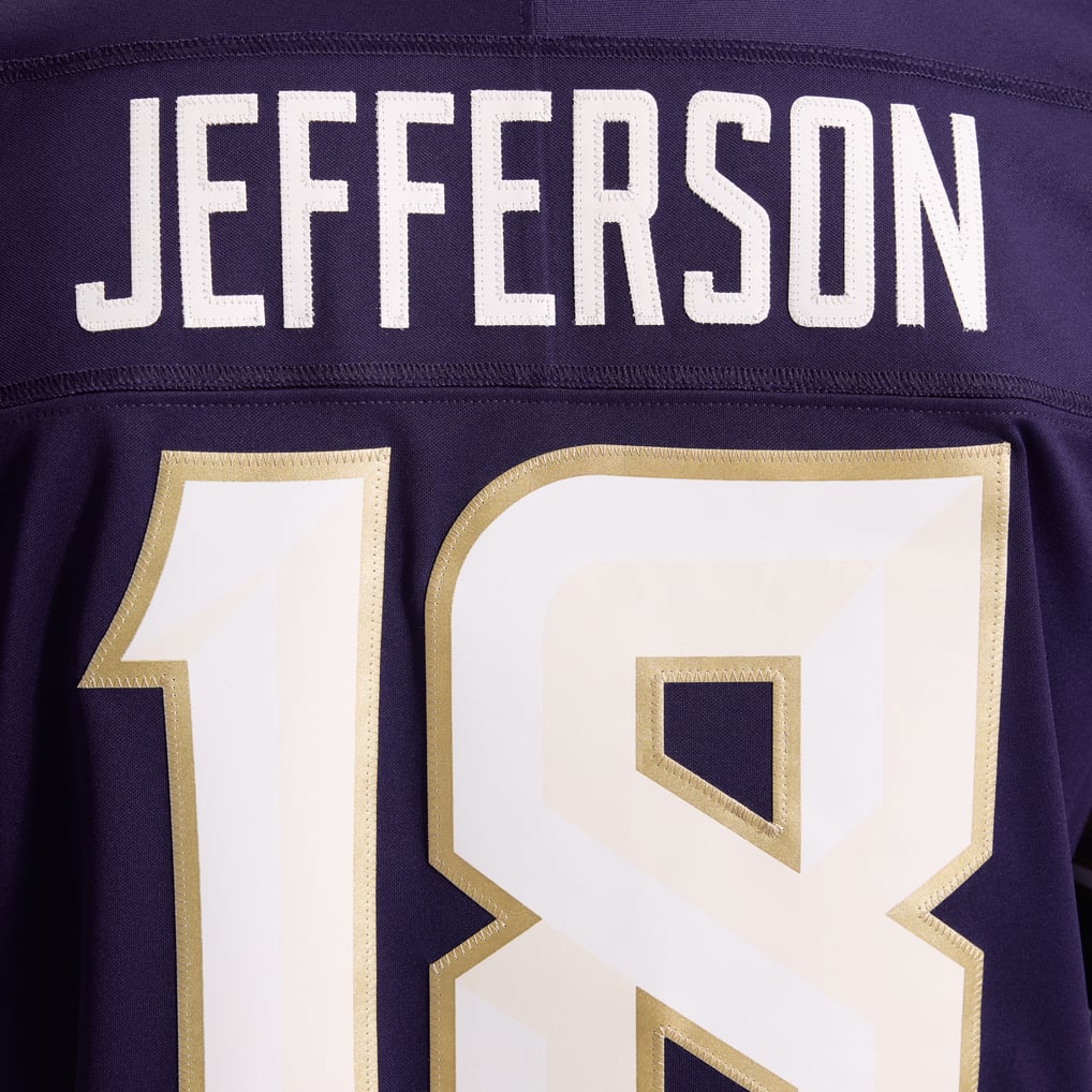 Men's Minnesota Vikings Justin Jefferson Nike Purple 2026 Rivalries Collection Stitched Limited Jersey - Image 20