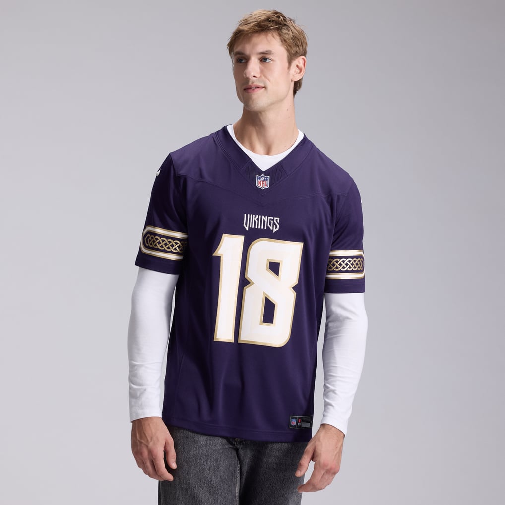 Men's Minnesota Vikings Justin Jefferson Nike Purple 2026 Rivalries Collection Stitched Limited Jersey - Image 3