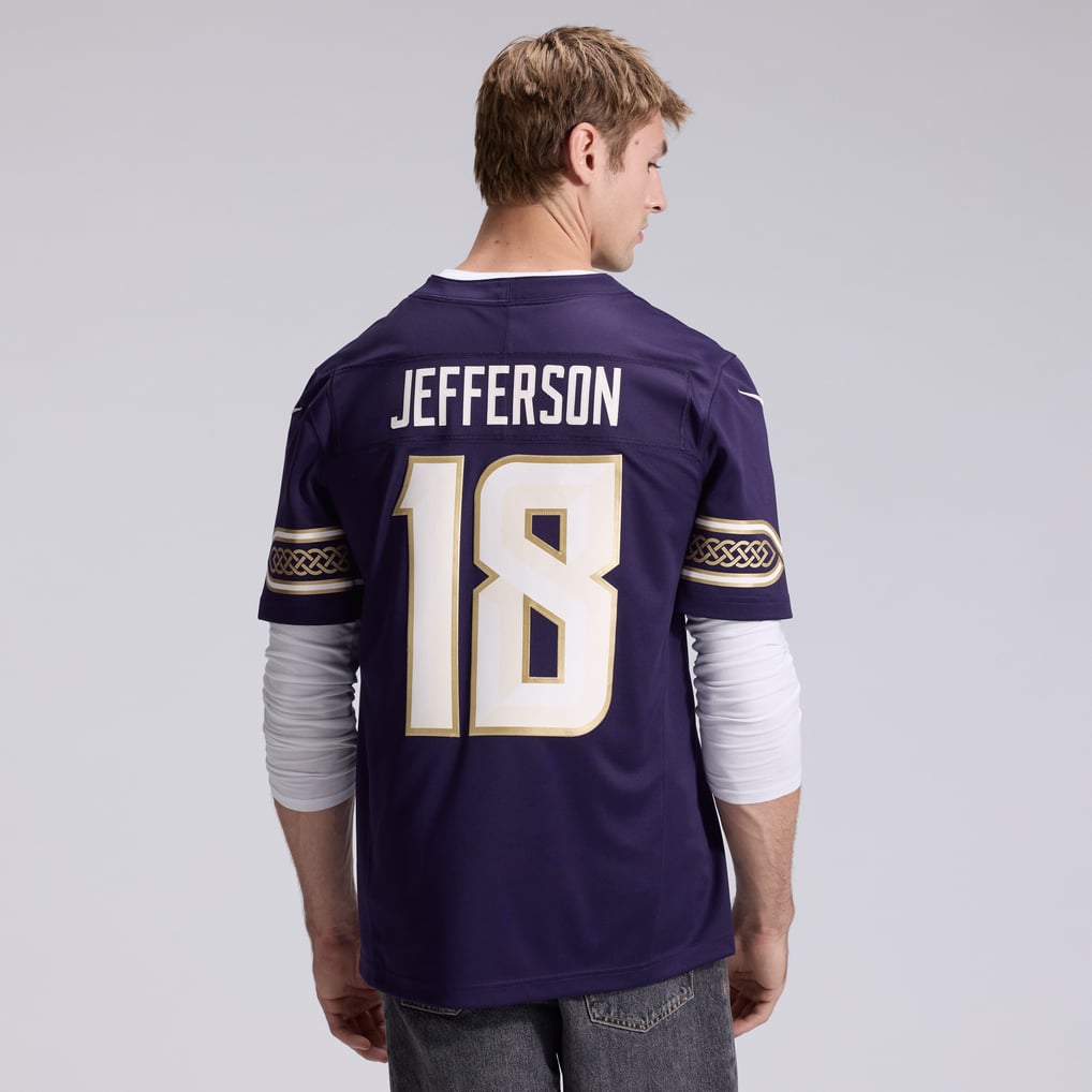 Men's Minnesota Vikings Justin Jefferson Nike Purple 2026 Rivalries Collection Stitched Limited Jersey - Image 4
