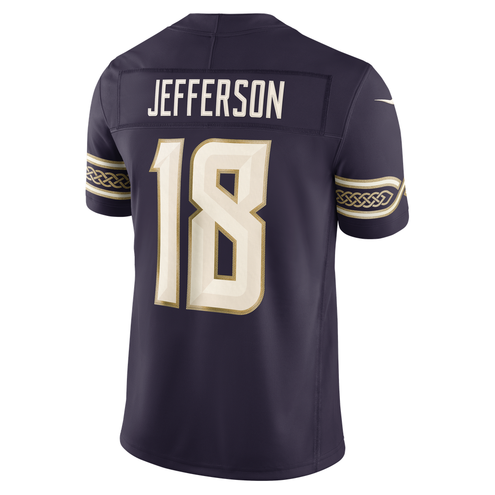 Men's Minnesota Vikings Justin Jefferson Nike Purple 2026 Rivalries Collection Stitched Limited Jersey - Image 8