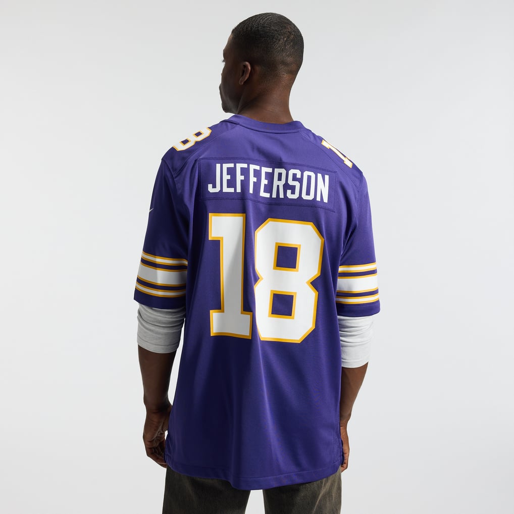 Men's Minnesota Vikings Justin Jefferson Nike Purple Classic Player Game Jersey - Image 4
