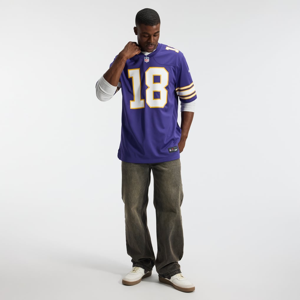 Men's Minnesota Vikings Justin Jefferson Nike Purple Classic Player Game Jersey - Image 5