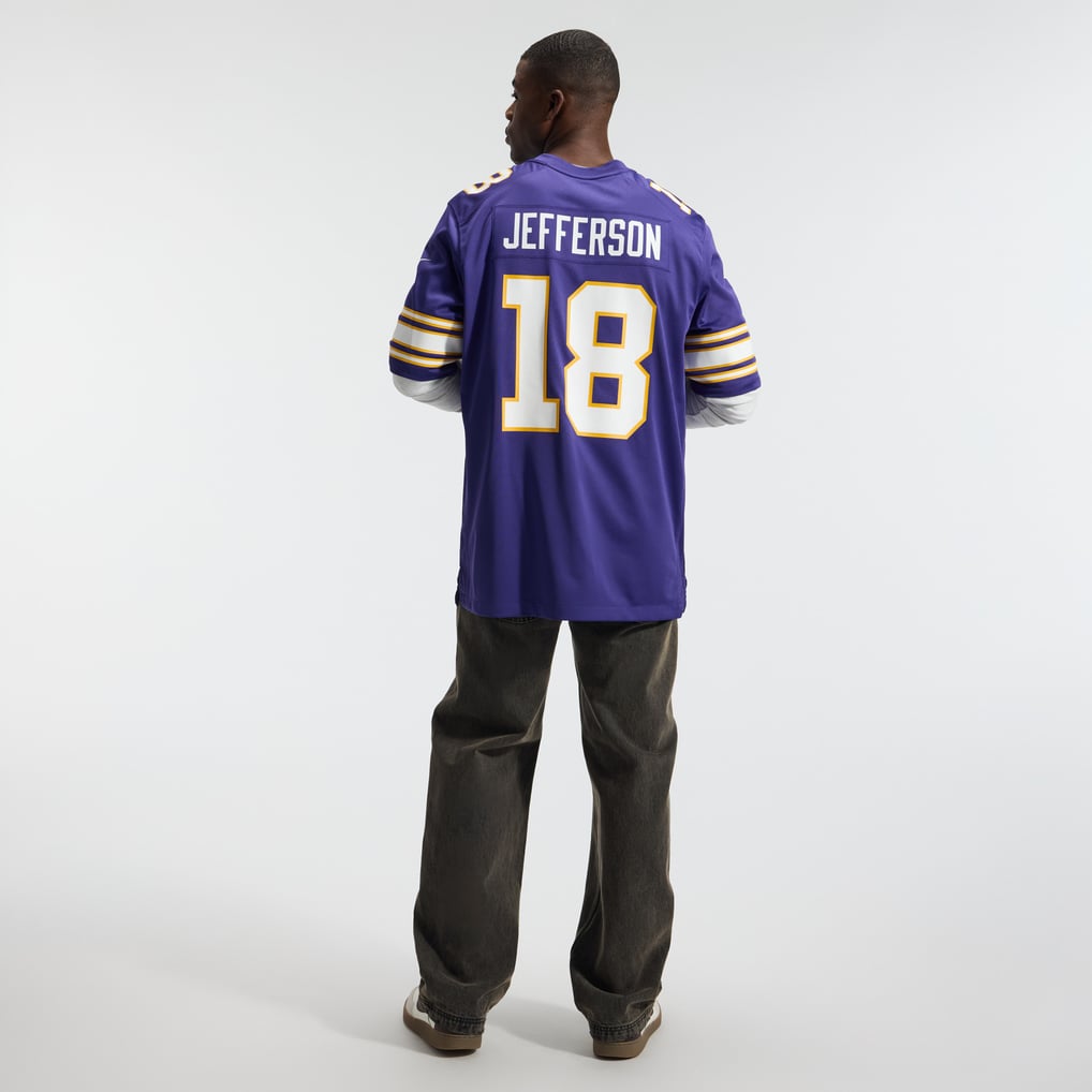 Men's Minnesota Vikings Justin Jefferson Nike Purple Classic Player Game Jersey - Image 6
