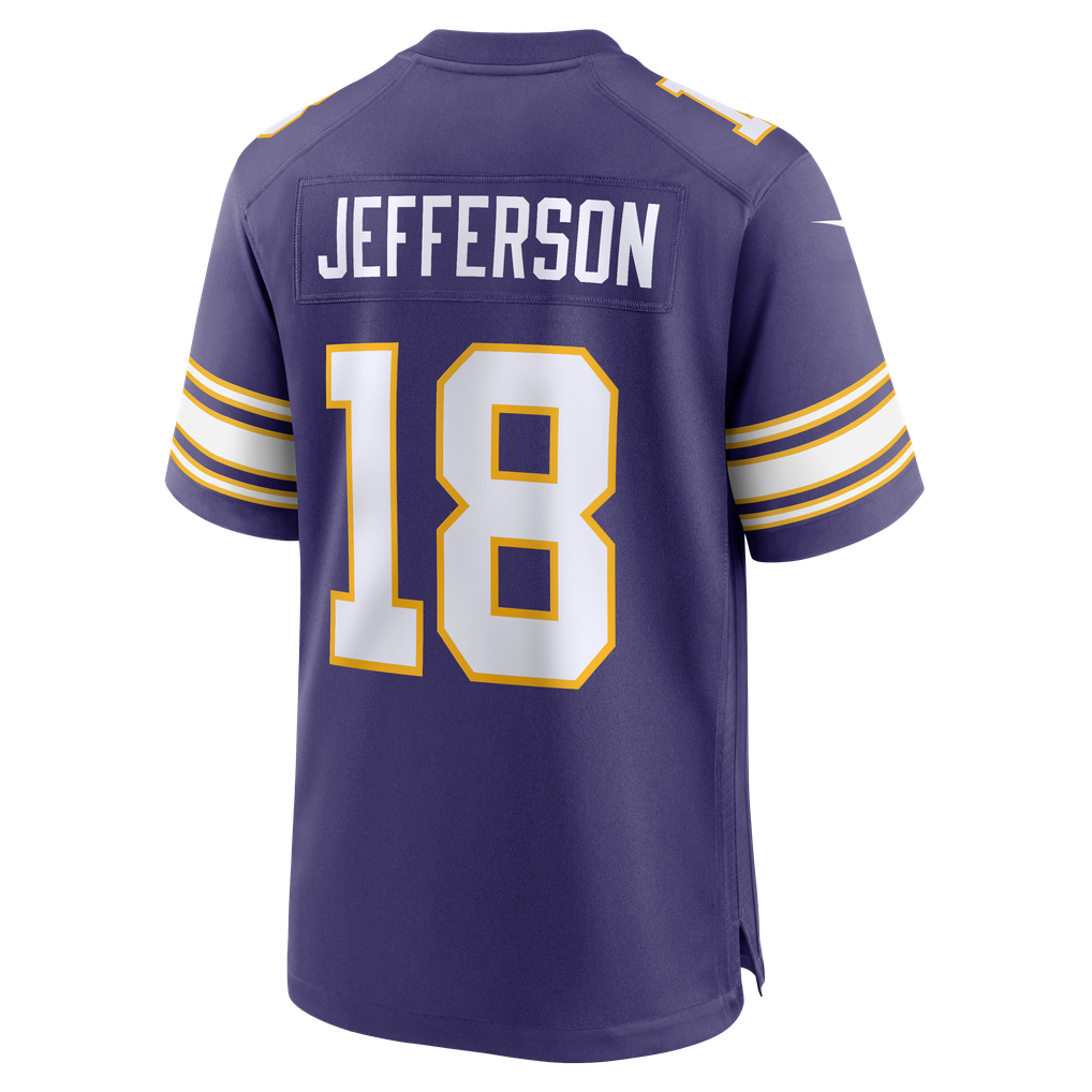 Men's Minnesota Vikings Justin Jefferson Nike Purple Classic Player Game Jersey - Image 8