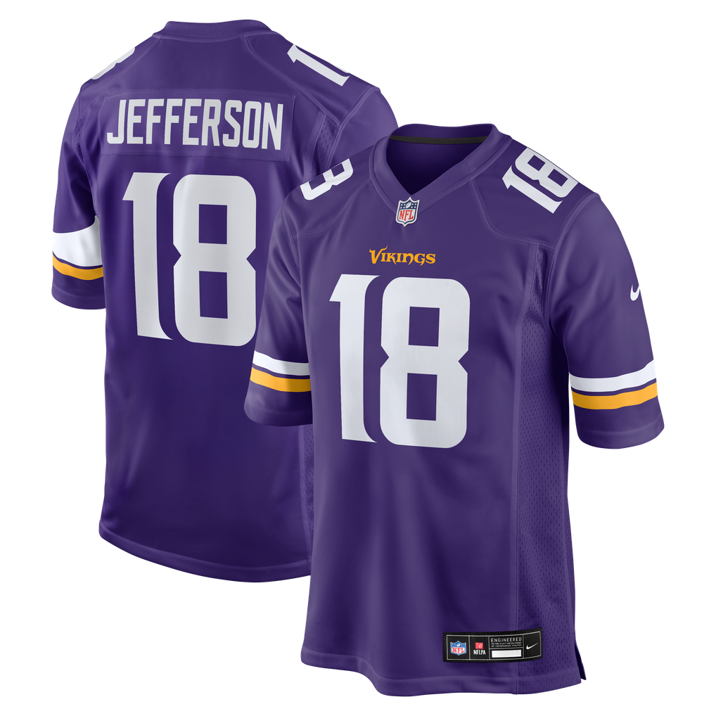 Men's Minnesota Vikings Justin Jefferson Nike Purple Game Jersey - Image 1