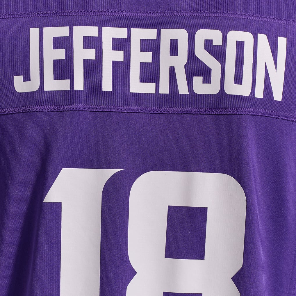 Men's Minnesota Vikings Justin Jefferson Nike Purple Player Game Jersey - Image 12