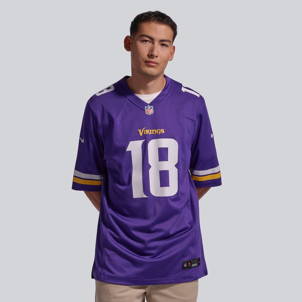Men's Minnesota Vikings Justin Jefferson Nike Purple Player Game Jersey - Image 3