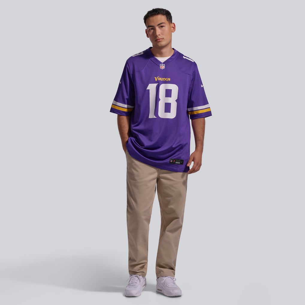 Men's Minnesota Vikings Justin Jefferson Nike Purple Player Game Jersey - Image 5