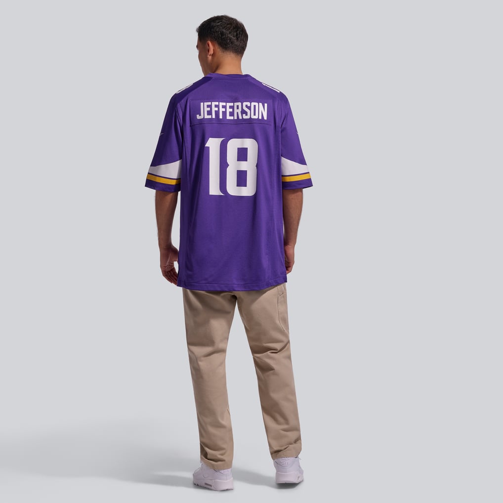 Men's Minnesota Vikings Justin Jefferson Nike Purple Player Game Jersey - Image 6