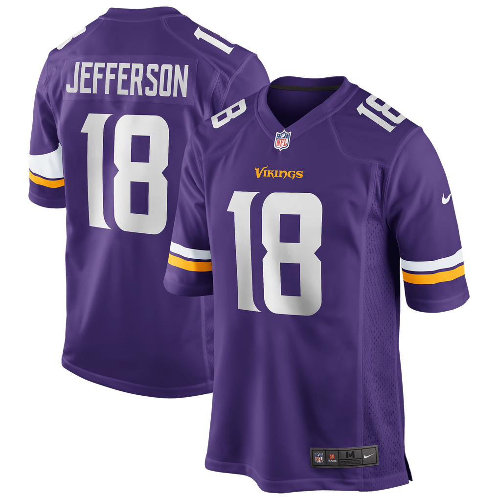 Men's Minnesota Vikings Justin Jefferson Nike Purple Player Game Jersey - Image 1