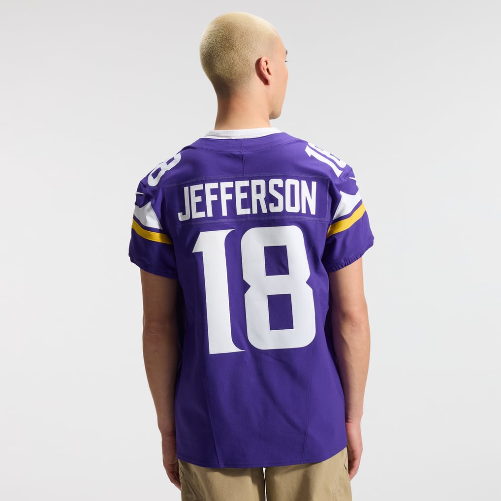 Men's Minnesota Vikings Justin Jefferson Nike Purple Team Vapor F.U.S.E. Elite Jersey - Image 4