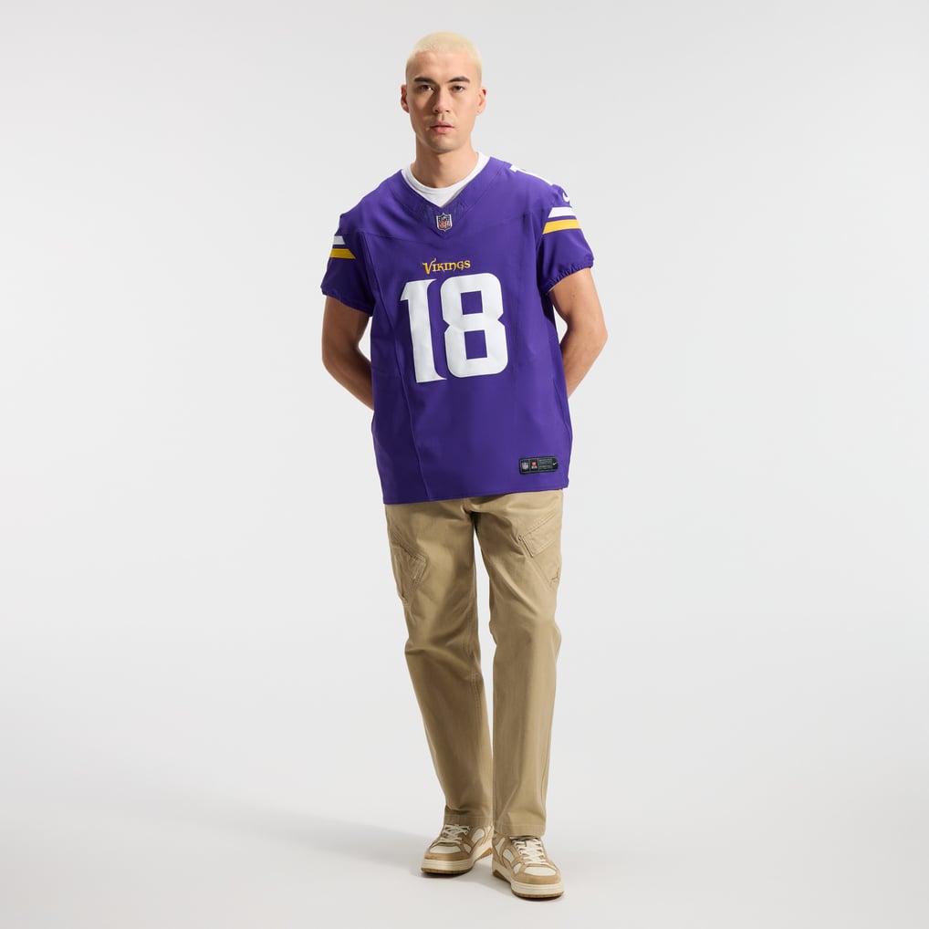 Men's Minnesota Vikings Justin Jefferson Nike Purple Team Vapor F.U.S.E. Elite Jersey - Image 5