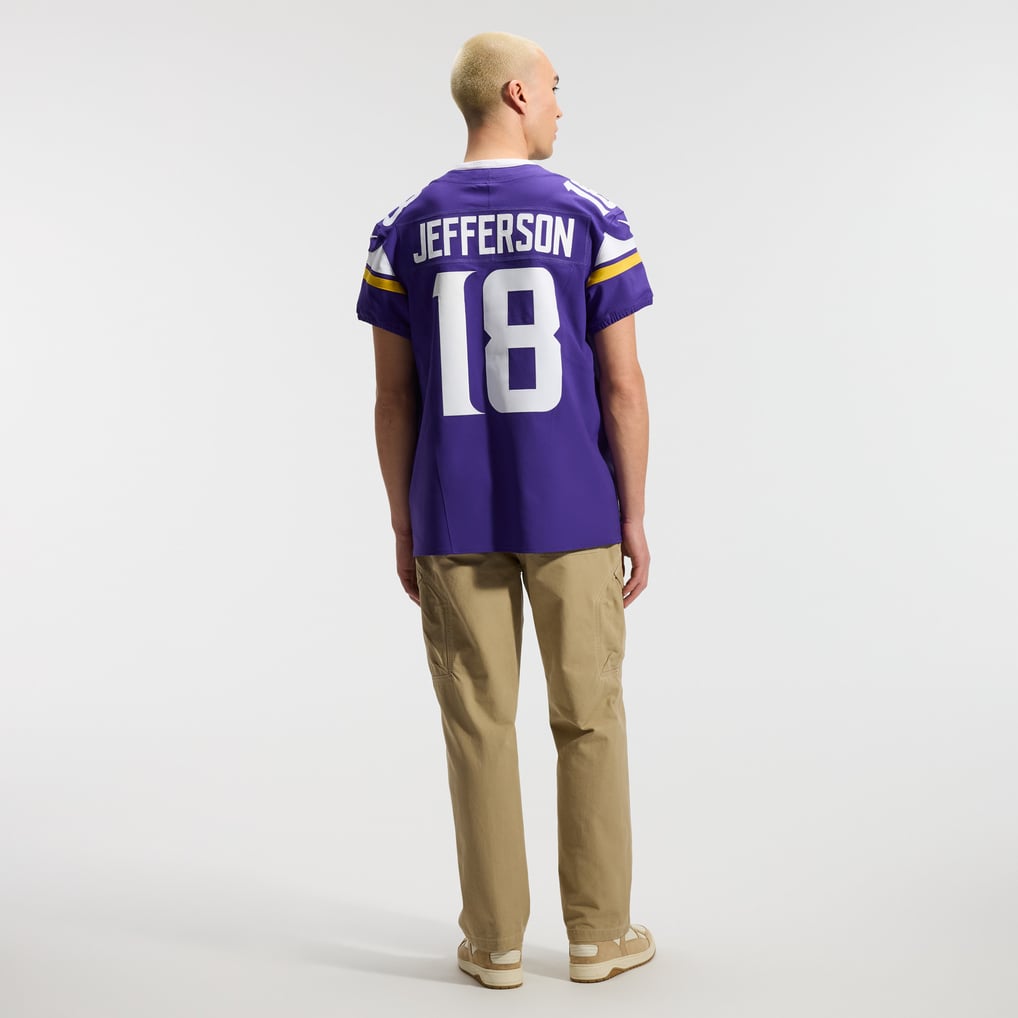 Men's Minnesota Vikings Justin Jefferson Nike Purple Team Vapor F.U.S.E. Elite Jersey - Image 6