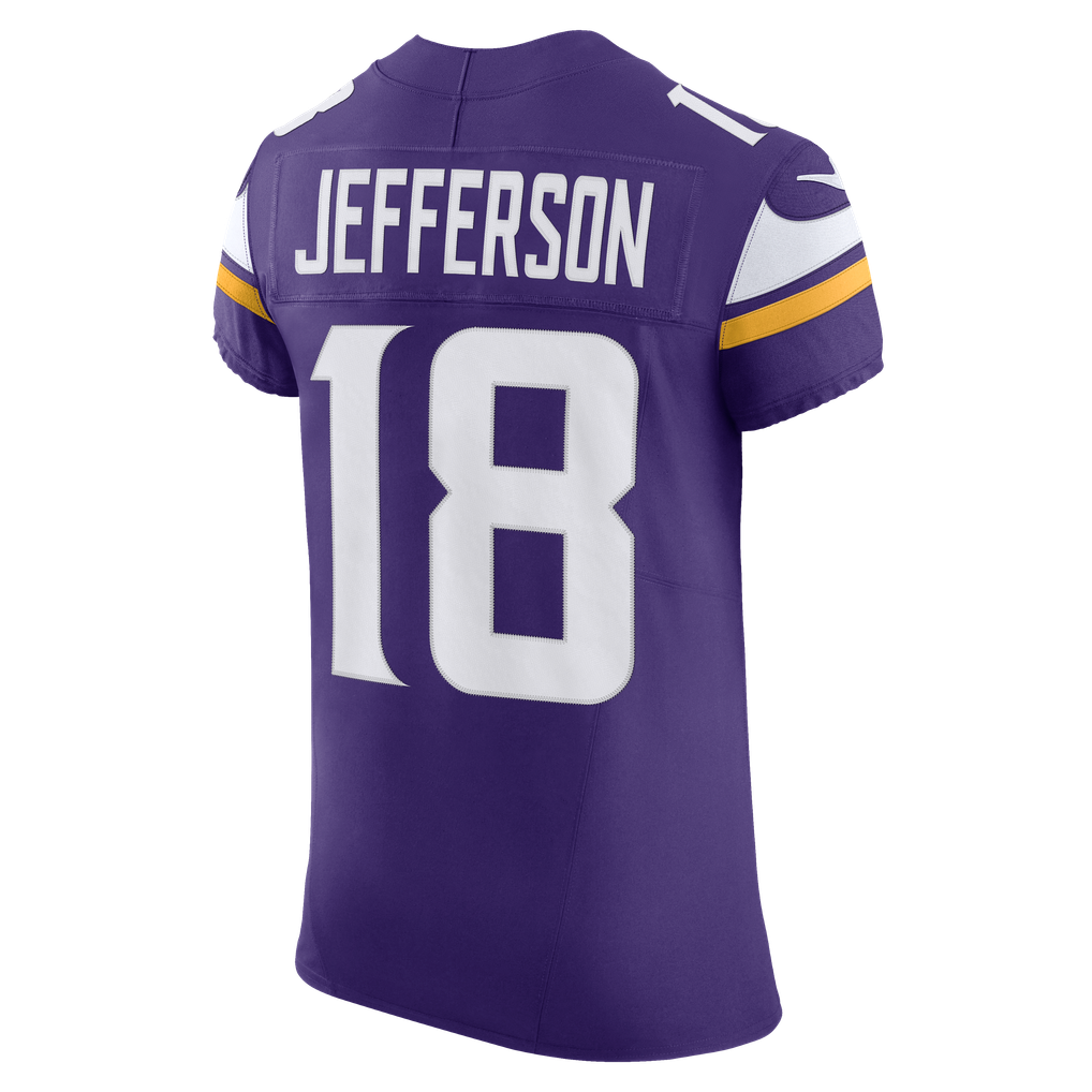Men's Minnesota Vikings Justin Jefferson Nike Purple Team Vapor F.U.S.E. Elite Jersey - Image 8