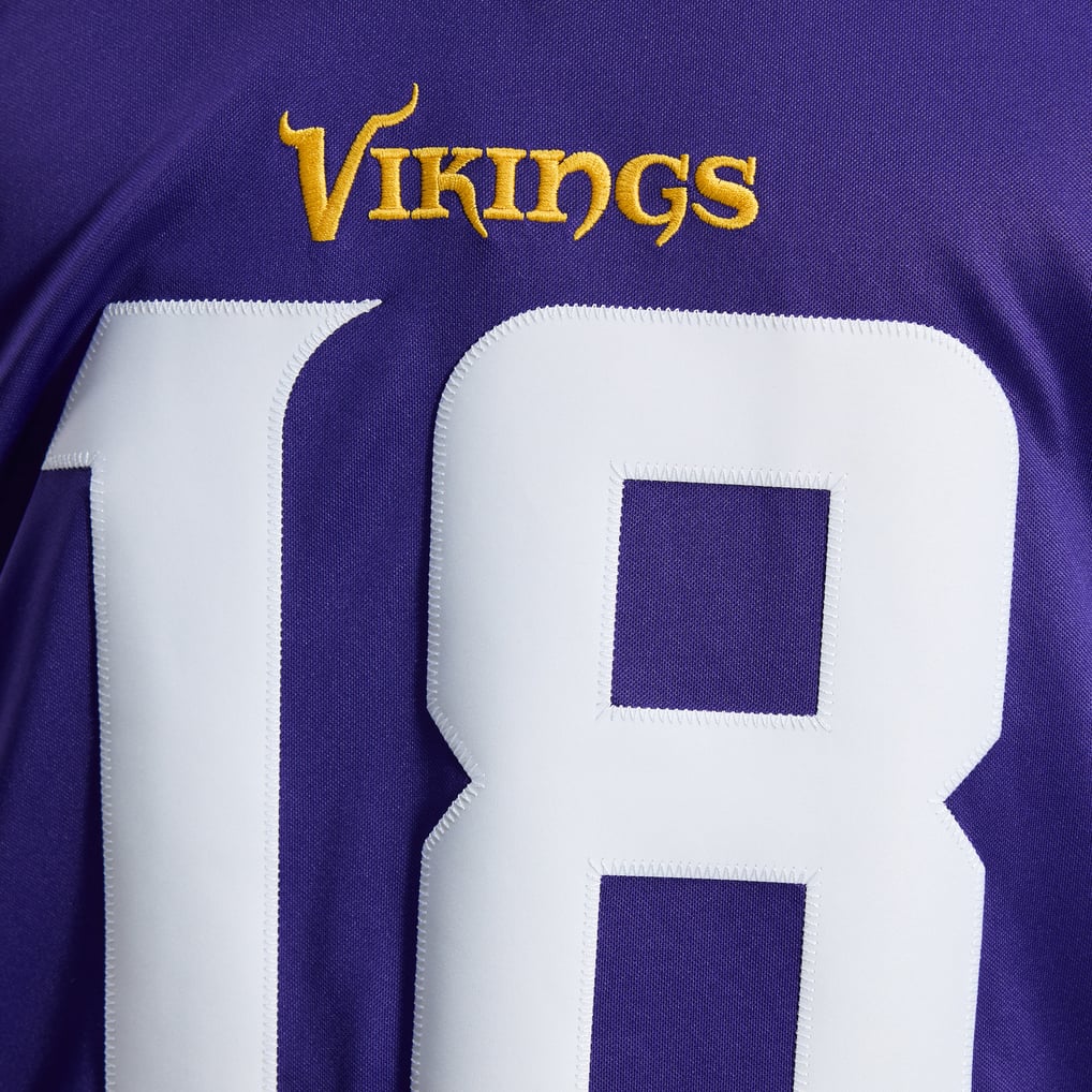 Men's Minnesota Vikings Justin Jefferson Nike Purple Team Vapor F.U.S.E. Stitched Limited Jersey - Image 12
