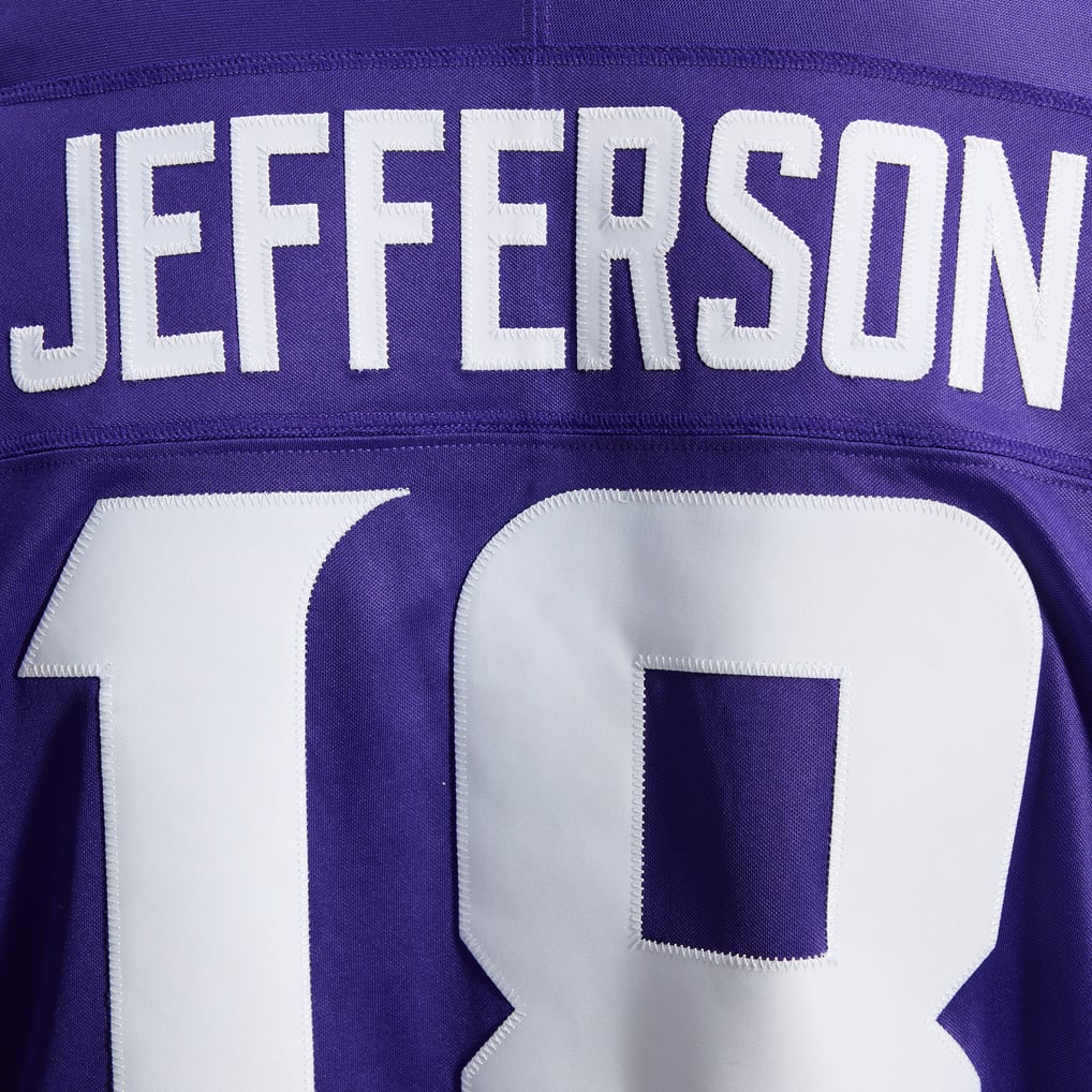 Men's Minnesota Vikings Justin Jefferson Nike Purple Team Vapor F.U.S.E. Stitched Limited Jersey - Image 13