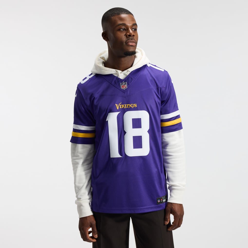 Men's Minnesota Vikings Justin Jefferson Nike Purple Team Vapor F.U.S.E. Stitched Limited Jersey - Image 3