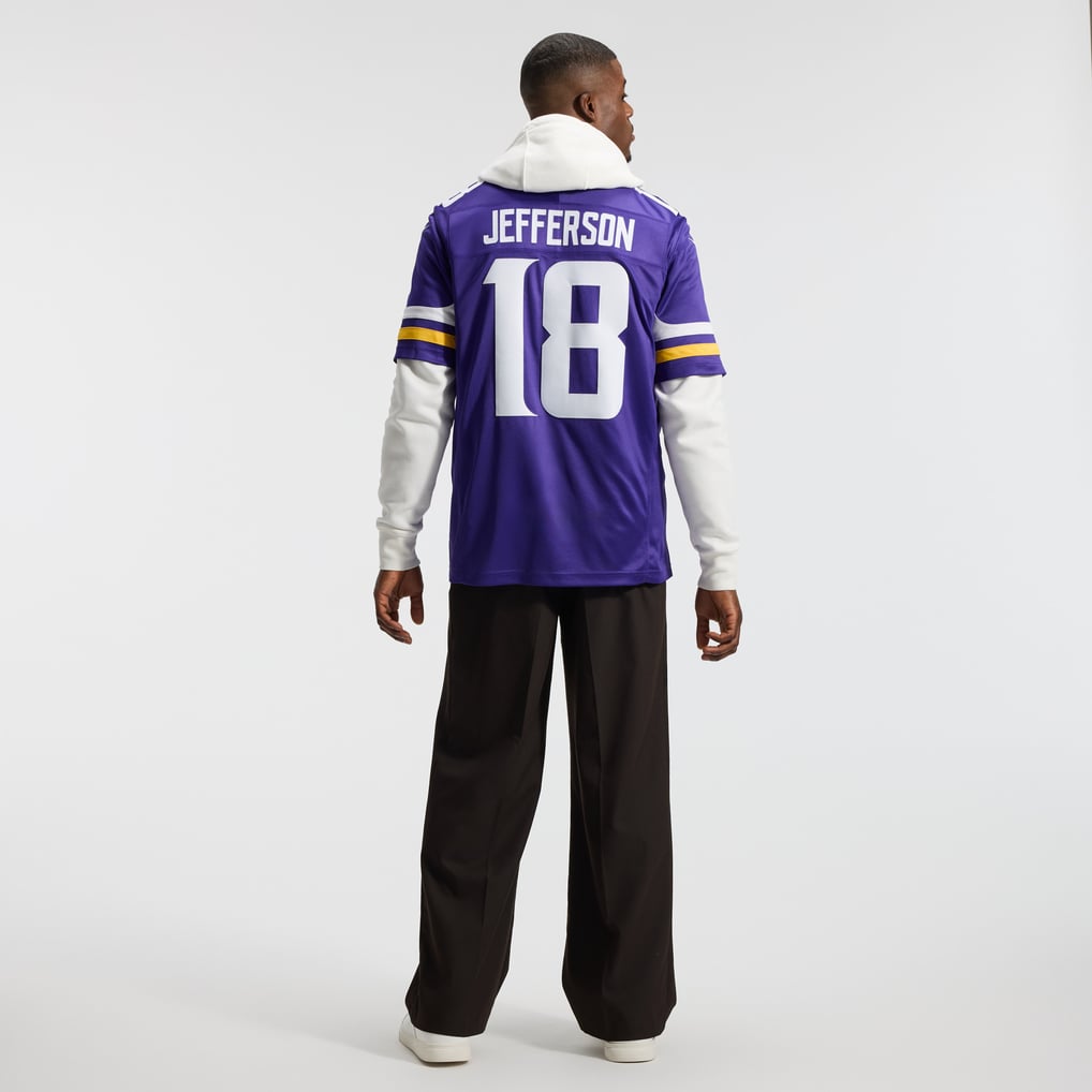 Men's Minnesota Vikings Justin Jefferson Nike Purple Team Vapor F.U.S.E. Stitched Limited Jersey - Image 6