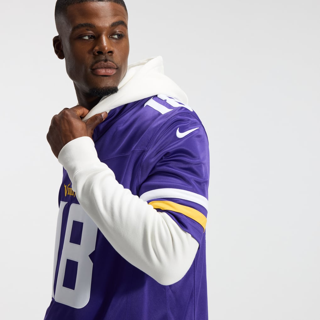 Men's Minnesota Vikings Justin Jefferson Nike Purple Team Vapor F.U.S.E. Stitched Limited Jersey - Image 9