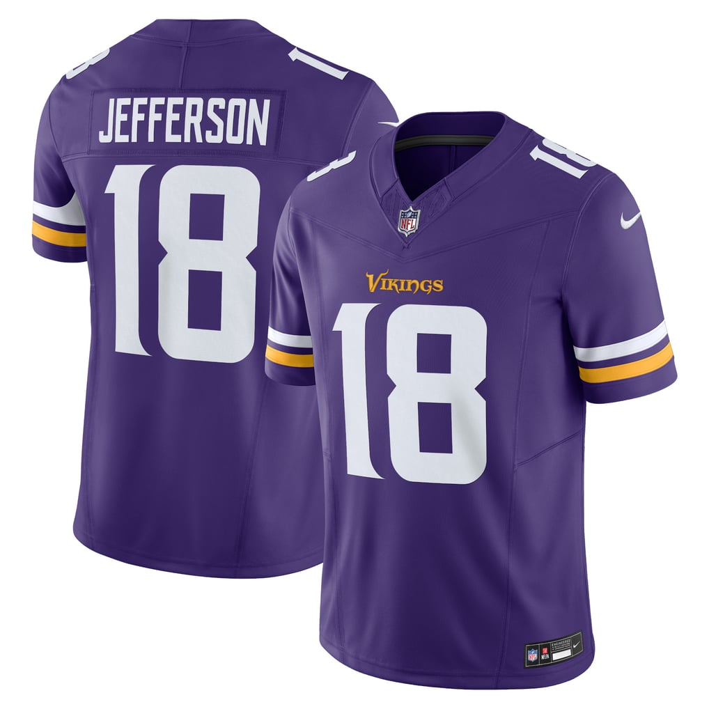 Men's Minnesota Vikings Justin Jefferson Nike Purple Vapor F.U.S.E. Limited Jersey - Image 2