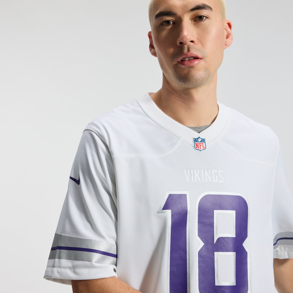 Men's Minnesota Vikings Justin Jefferson Nike White Alternate Game Player Jersey - Image 11