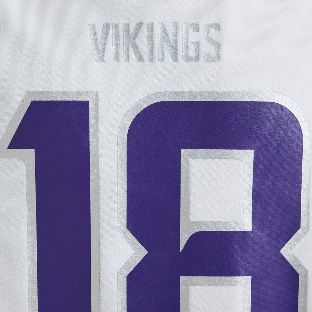 Men's Minnesota Vikings Justin Jefferson Nike White Alternate Game Player Jersey - Image 12