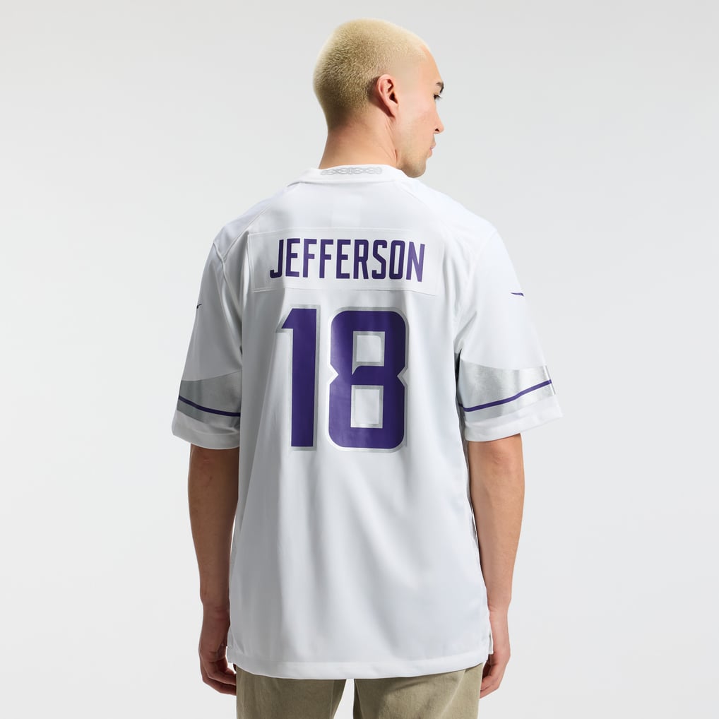Men's Minnesota Vikings Justin Jefferson Nike White Alternate Game Player Jersey - Image 4