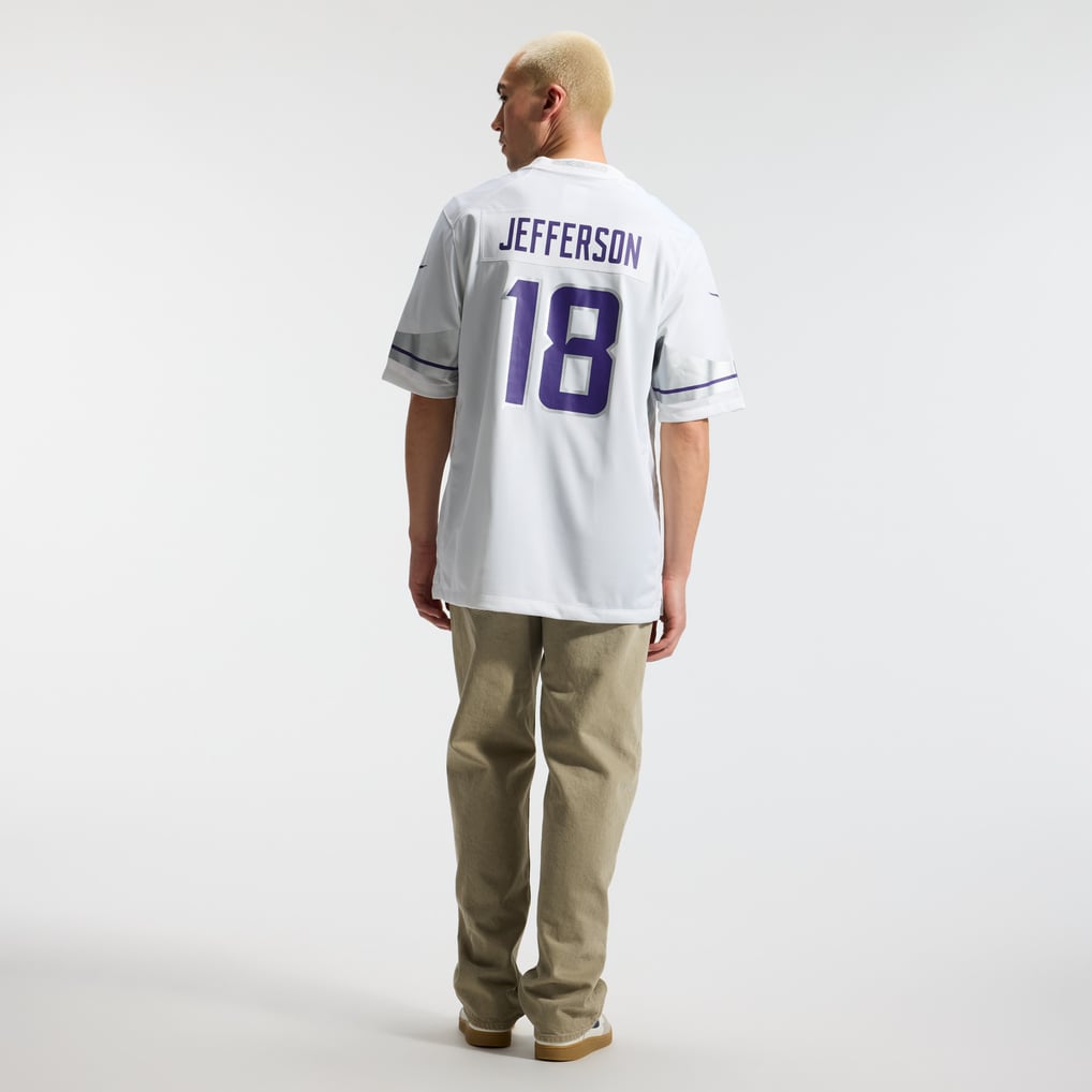 Men's Minnesota Vikings Justin Jefferson Nike White Alternate Game Player Jersey - Image 6