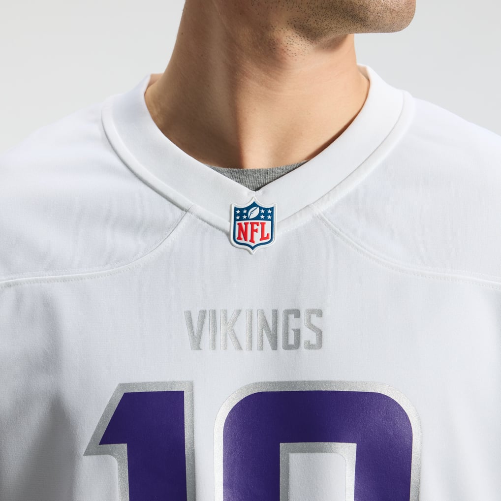 Men's Minnesota Vikings Justin Jefferson Nike White Alternate Game Player Jersey - Image 10