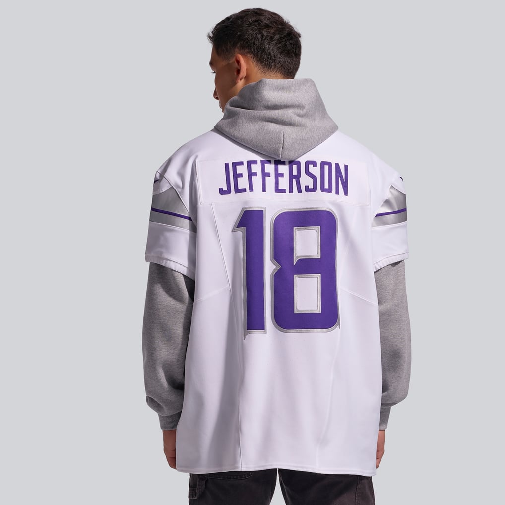 Men's Minnesota Vikings Justin Jefferson Nike White Alternate Vapor F.U.S.E. Elite Player Jersey - Image 4