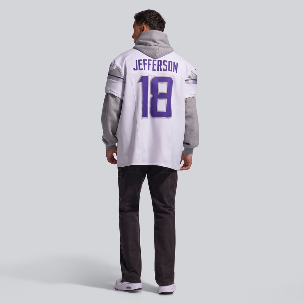 Men's Minnesota Vikings Justin Jefferson Nike White Alternate Vapor F.U.S.E. Elite Player Jersey - Image 6